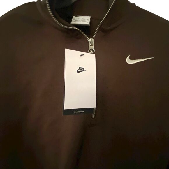 NWT Nike Sportswear Phoenix Fleece Women's Oversized Pullover Hoodie Brown XS - Picture 6 of 11